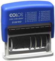 Zegel Colop S120/WD 4 x 42 mm Datum Blauw - thumbnail