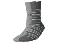 esmara 2 Paar sokken (Auto's/strepen, 35-38) - thumbnail