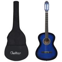 VidaXL 12-delige gitaarset klassiek beginner 4/4 39" blauw - thumbnail