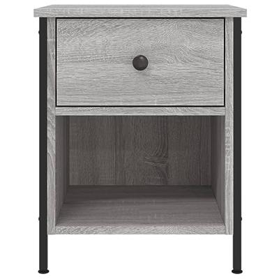 Nachtkastjes 2 st 40x42x50 cm bewerkt hout grijs sonoma eiken
