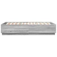 Bedframe met LED-verlichting grijs sonoma eiken 120x200 cm - thumbnail