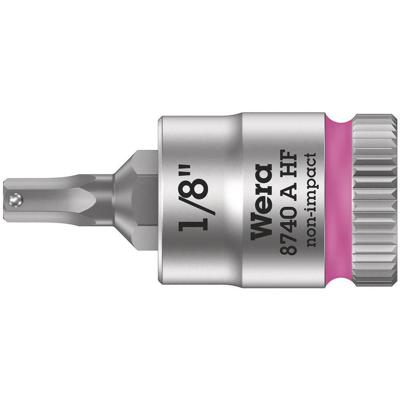 Wera 8740 A HF Binnenzeskant Zyklop Bitdop met 1/4"-aandrijving met vasthoudfunctie, 1/8" - 1 stuk(s) - 05003383001