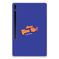 Samsung Galaxy Tab S7 Plus | S8 Plus Back cover met naam Never Give Up - thumbnail