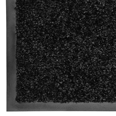 VidaXL Deurmat wasbaar 90x120 cm zwart - thumbnail