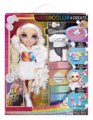 MGA Entertainment Rainbow high watercolor & create-modepop - paarse ogen MGA Entertainment Rainbow high watercolor & create-modepop - paarse ogen