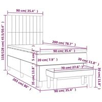 Boxspring met matras fluweel donkergroen 90x200 cm - thumbnail