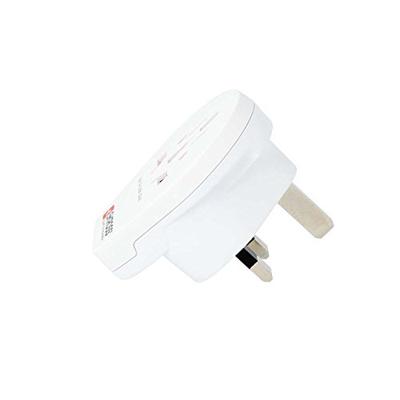 SKROSS 1.500261 World to UK USB Reisadapter met 1 USB 2,AA -aansluiting - Spanning en vermogen 100V - 700W / 250V – 1750W. Bescherming tegen elektrische schokken,wit