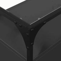 Dressoir met glazen blad 98x35x81 cm bewerkt hout zwart - thumbnail