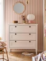 Commode 3 lades hout ecru - thumbnail