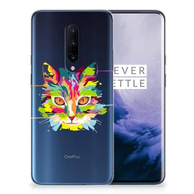 OnePlus 7 Pro Telefoonhoesje met Naam Cat Color OnePlus 7 Pro Telefoonhoesje met Naam Cat Color