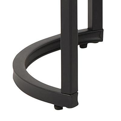 Bendt Salontafel 'Flemming' Set van 2 stuks, Marmerlook en glas, kleur zwart