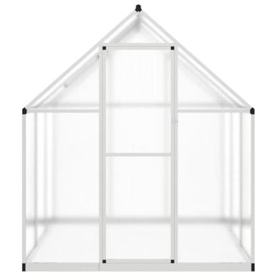 Tuinkas met basisframe 169x169x195 cm aluminium zilverkleurig - thumbnail