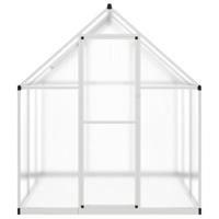 Tuinkas met basisframe 169x169x195 cm aluminium zilverkleurig - thumbnail