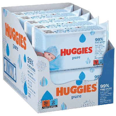Huggies Billendoekjes - Pure 99% Water - 560 doekjes