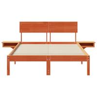 Bedframe met nachttafels met hoofdeinde Wasbruin 135 x 190 cm - thumbnail