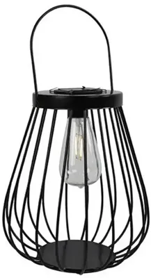 Decostar Hanglamp solar LED ro Debi 25 cm zwart Decostar Hanglamp solar LED ro Debi 25 cm zwart