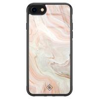 iPhone SE 2020 glazen hardcase - Marmer waves - thumbnail