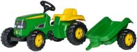 Rolly Toys traptrekker met aanhanger - John Deere RollyKid groen - thumbnail