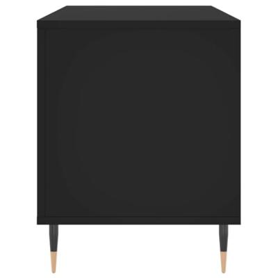 Platenkast 100x38x48 cm bewerkt hout zwart