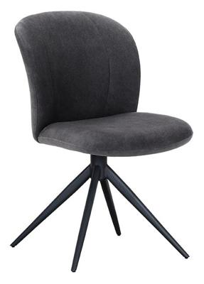 LABEL51 Eetkamerstoel Kimo - Antraciet - Cosmo - Black Frame