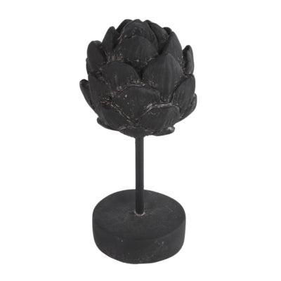 Countryfield beeld artisjok op voet davor zwart 23 cm | 6 stuks