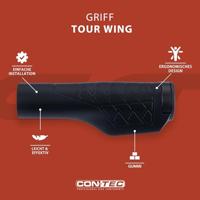 CONTEC handvatten "tour wing dlx" ct grips tour wing dlx 133 mm,black - thumbnail