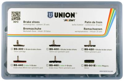 Marwi Union velgremblokken bs-460 v-brake 75mm (25pr)