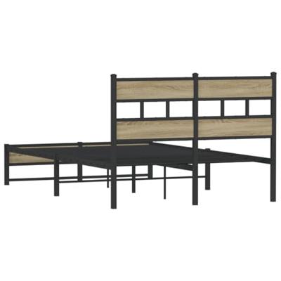 Bedframe zonder matras metaal sonoma eikenkleurig 120x190 cm