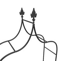 VidaXL Tuinbogen 2 st 120x38x260 cm staal zwart - thumbnail