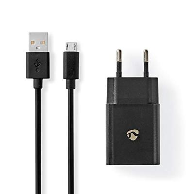 Wandlader | 2,1 A | losse kabel | Micro-USB | zwart