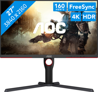 AOC GAMING U27G3X/BK 27 4K Ultra HD 165Hz IPS Monitor