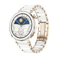 HUAWEI WATCH GT 5 Pro 42 mm Smartwatch, scherp ontwerp, professioneel sporthorloge, gezondheidstracking, ECG-bewaking, tot 14 dagen batterijduur, GPS, Bluetooth-oproep, iOS en Android, wit keramiek - thumbnail