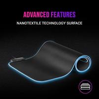 Gaming Muismat Met Ledverlichting Mars Gaming MMPRGB2 RGB XL Zwart - thumbnail