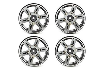 Fastrax 1.9" Heavyweight Split 6-Spoke Aluminium Beadloc Wheels (4pcs) - Zwart