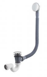 Wiesbaden Curo bad afvoer met overloop en click-waste rond chroom Wiesbaden Curo bad afvoer met overloop en click-waste rond chroom