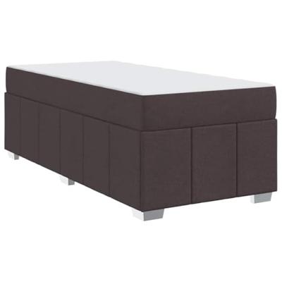 Bedframe met matras Donkerbruin 90 x 190 cm Stof