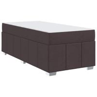 Bedframe met matras Donkerbruin 90 x 190 cm Stof - thumbnail