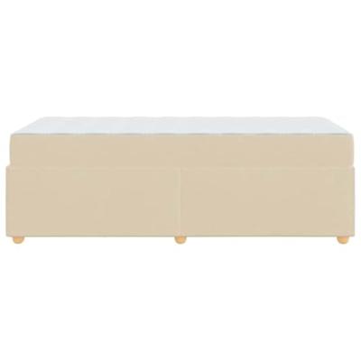 Bedframe met matras Crème 90 x 190 cm Stof