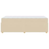 Bedframe met matras Crème 90 x 190 cm Stof - thumbnail