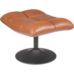 Dutchbone Hocker 'Bar' PU, kleur Vintage Bruin