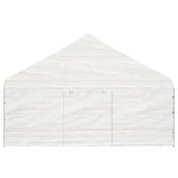 Prieel met dak 15,61x5,88x3,75 m polyetheen wit - thumbnail