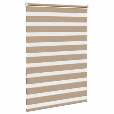 VidaXL Zebra blind 95x150 cm stofbreedte 90,9 cm polyester zandbruin VidaXL Zebra blind 95x150 cm stofbreedte 90,9 cm polyester zandbruin