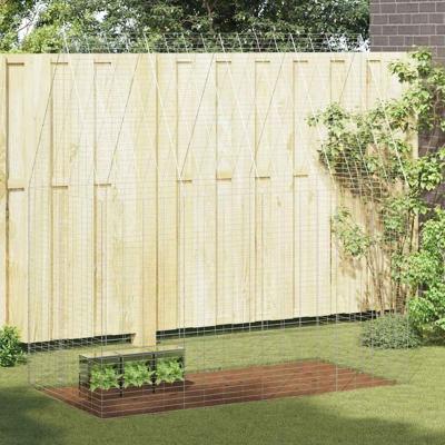 Konijnenkooi Zilver 400 x 100 x 210 cm Gegalvaniseerd staal