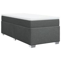 Boxspring met matras stof donkergrijs 90x190 cm - thumbnail