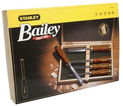Stanley 2-16-217 Houtbeitelset Bailey 5-delig in houten kist - thumbnail
