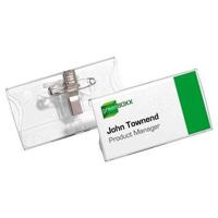 Acrylbadge Durable met combiklem 40x75mm - thumbnail