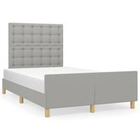 Bedframe zonder matras 120x190 cm stof lichtgrijs - thumbnail
