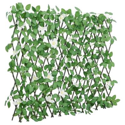 VidaXL Kunstplant klimop op latwerk 5 st uittrekbaar 186x30 cm groen - thumbnail