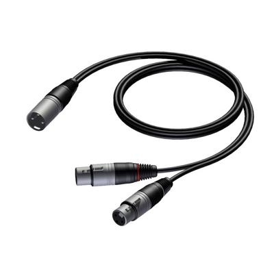 Procab CAB736 Basic XLR male - 2x XLR female 1.50 meter Procab CAB736 Basic XLR male - 2x XLR female 1.50 meter
