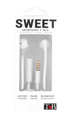 TNB ESSWEETWH Sweet Semi-Ear Oortelefoon Wit